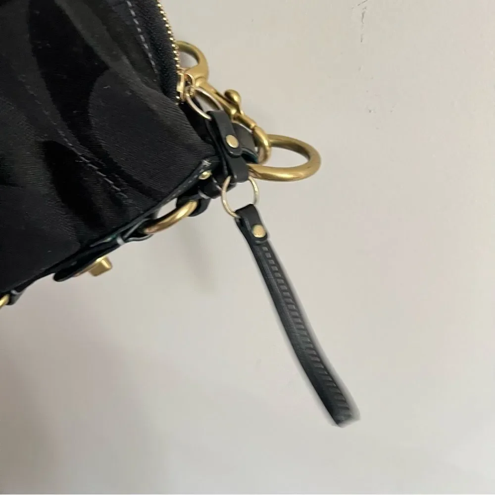 Coach 10619 Signature Canvas Shoulder Bag black Turnlock Y2K - Picture 15 of 16